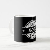 白い最も最高のなボス コーヒーマグカップ (正面左)