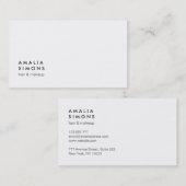 白い最小主義の名刺 名刺 (正面/裏面)
