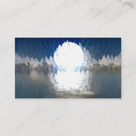 白い月の上昇 名刺 (正面)