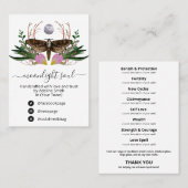 白い月の蛾の呪文の瓶キット 名刺 (正面/裏面)