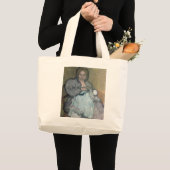 白い服との母性 ラージトートバッグ (正面(商品))