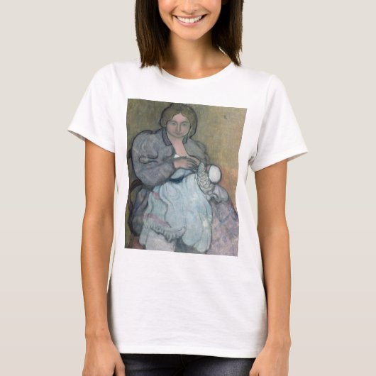 白い服との母性 Tシャツ (正面)