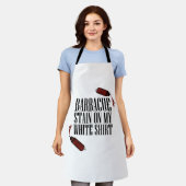 白い服にできたBBQのシミ エプロン (着用した状態)