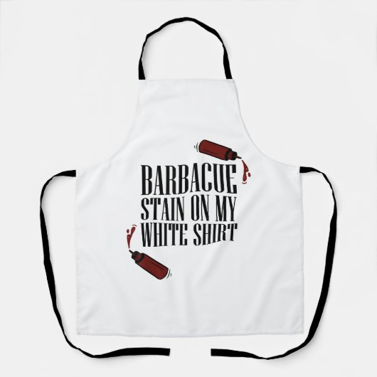 白い服にできたBBQのシミ エプロン (正面)