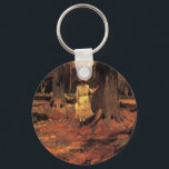 白い服の少女　森の中で（Vincent van Gogh） キーホルダー<br><div class="desc">白い服の少女　森の中で（Vincent van Gogh）は、ポスト印象派の巨匠、Vincent van Goghによる、日常の生活を描いた素朴な印象派の絵画である。白いドレスを着た少女が森の中で樹木に囲まれて描かれている。

画家について:
Vincent Willem van Gogh は、荒々しい美しさ、感情の誠実さ、大胆な色彩で知られるポスト印象派の画家であった。</div>