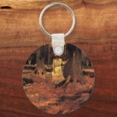 白い服の少女　森の中で（Vincent van Gogh） キーホルダー (正面)