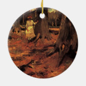 白い服の少女　森の中で（Vincent van Gogh） セラミックオーナメント (裏面)