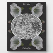 白い朝顔の花自分の写真を作成 フォトプラーク (正面)