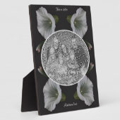 白い朝顔の花自分の写真を作成 フォトプラーク (側面)