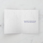 白い木に青いトウモロコシの花 カード (内部)