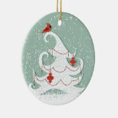 白い木のオーナメント セラミックオーナメント (右)