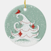 白い木のオーナメント セラミックオーナメント (裏面)