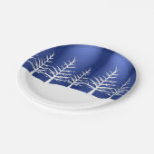 白い木のシルエットクリスマス ペーパープレート (アングル)