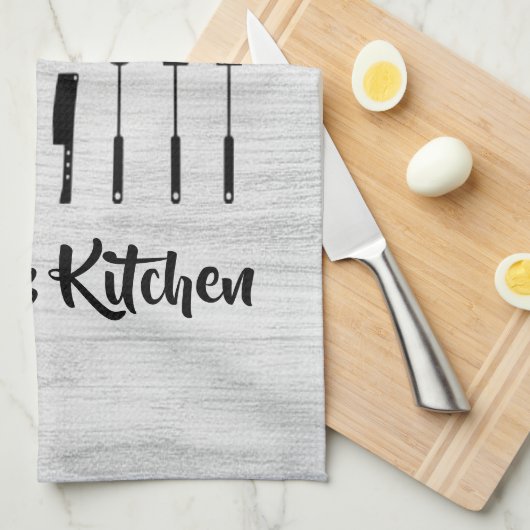 白い木のパーソナライズされたテクスチャキッチンタオル キッチンタオル (四つ折り)