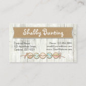 白い木の上に見すぼらしいシック素朴なバント絵を描ング 名刺 (裏面)