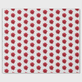 白い木の包装紙に赤いリボン ラッピングペーパー (フラット)