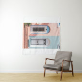 白い木の扉（格子） タペストリー (インサイチュ(横))