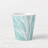 白い木の枝 カフェラテマグ (正面)