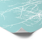 白い木の枝 ポスター (角)