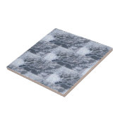 白い木の灰色の幾何学的パターンタイル タイル (側面)