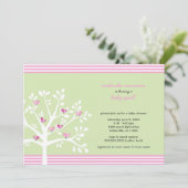 白い木の赤ちゃんシャワー招待状 招待状 (スタンド正面)