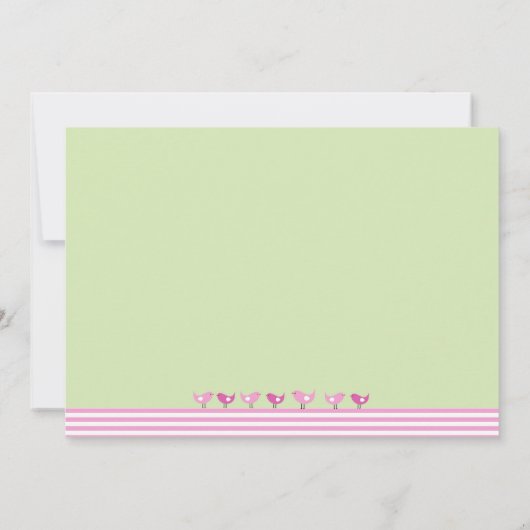 白い木の赤ちゃんシャワー招待状 招待状 (裏面)