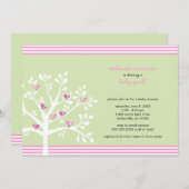 白い木の赤ちゃんシャワー招待状 招待状 (正面/裏面)