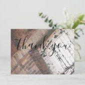 白い木の赤レンガのテクスチャサンキューカード サンキューカード (スタンド正面)