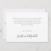 白い木の赤レンガのテクスチャサンキューカード サンキューカード (裏面)