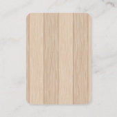 白い木の輝く小さな星の赤ちゃんシャワー エンクロージャーカード (裏面)