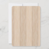 白い木の輝く小さな星の赤ちゃんシャワー 招待状 (裏面)