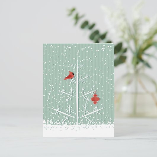 白い木はがき ポストカード (スタンド正面)