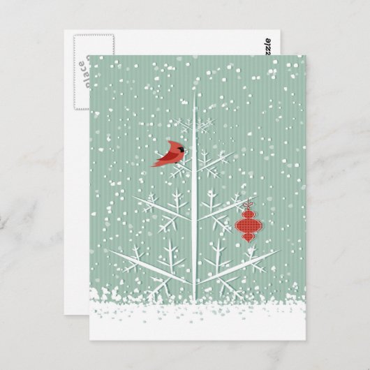 白い木はがき ポストカード (正面/裏面)