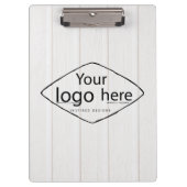 白い木板にロゴを追加する クリップボード (正面)