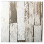白い木目の素朴な西部の田舎の納屋の木 タイル (正面)