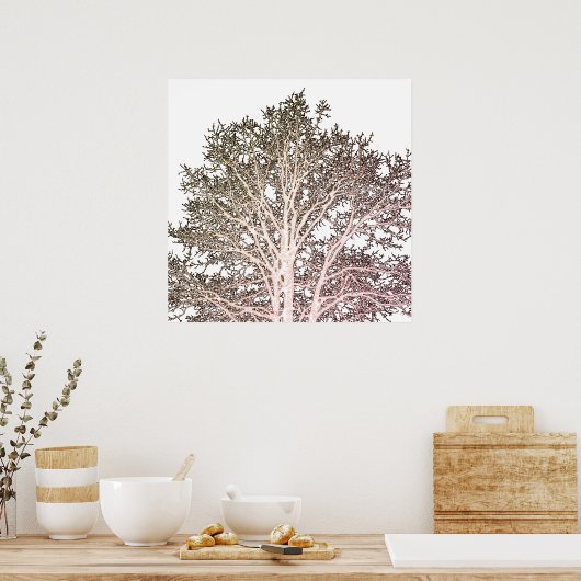 白い木 ポスター (キッチン)
