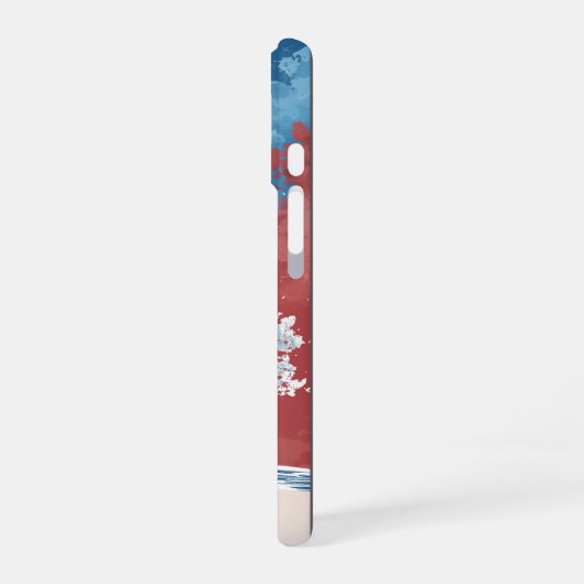 白い木 iPhone 16ケース (左側面)