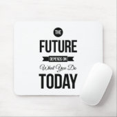 白い未来の感動的な引用文 マウスパッド (マウス)