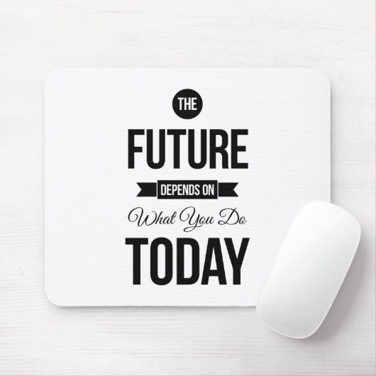 白い未来の感動的な引用文 マウスパッド (マウス)