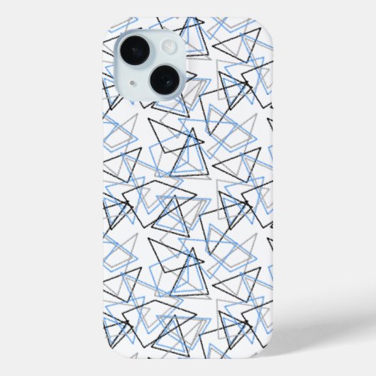 白い板面のチョークによる幾何学模様 Case-Mate iPhoneケース (裏面)