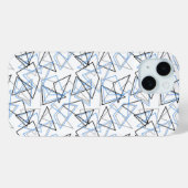 白い板面のチョークによる幾何学模様 Case-Mate iPhoneケース (裏面 (横))