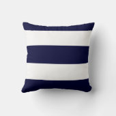 白い枕に小さな海軍の魚 クッション (裏面)