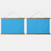 白い枠に囲まれた青い四角形 吊り下げ型タペストリー (ダブル)