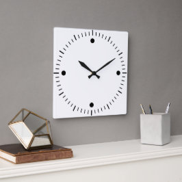 白い枠の丸い壁時計を作成する スクエア壁時計