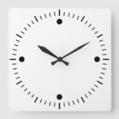 白い枠の丸い壁時計を作成する スクエア壁時計 (正面)