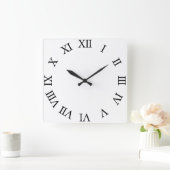 白い枠の丸い壁時計を作成する スクエア壁時計 (ホーム)
