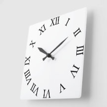 白い枠の丸い壁時計を作成する