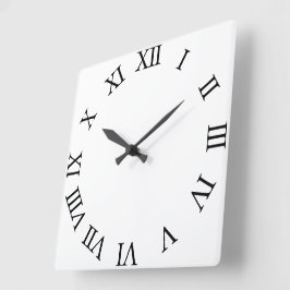 白い枠の丸い壁時計を作成する スクエア壁時計