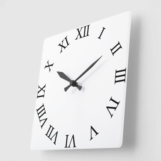 白い枠の丸い壁時計を作成する スクエア壁時計 (傾斜)