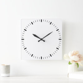 白い枠の丸い壁時計を作成する スクエア壁時計